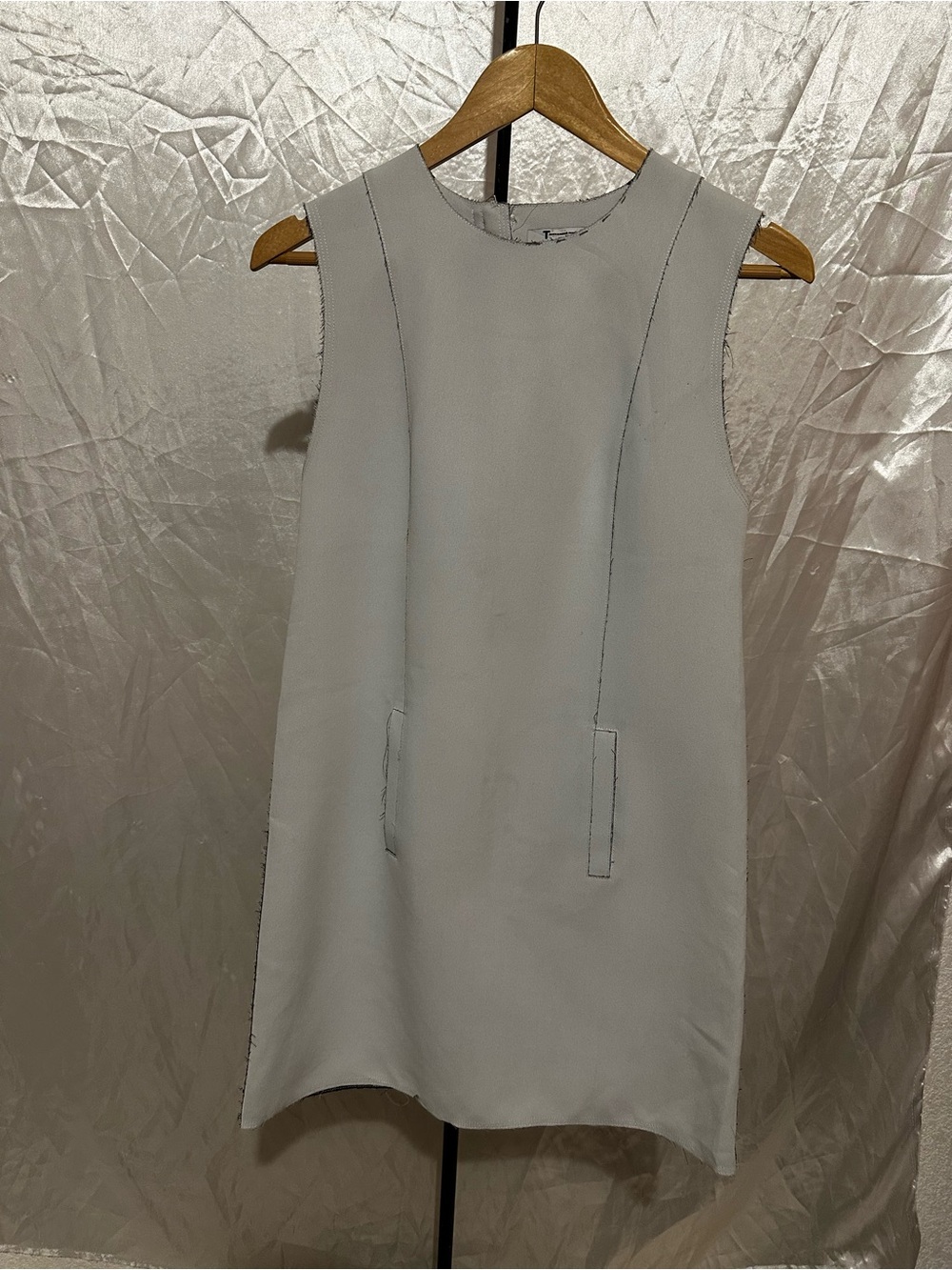 Alexander Wang Light Gray Sleeveless Mini Shift Dress